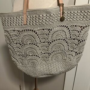 The Sak Crochet Tote Bag - Cream NWOT